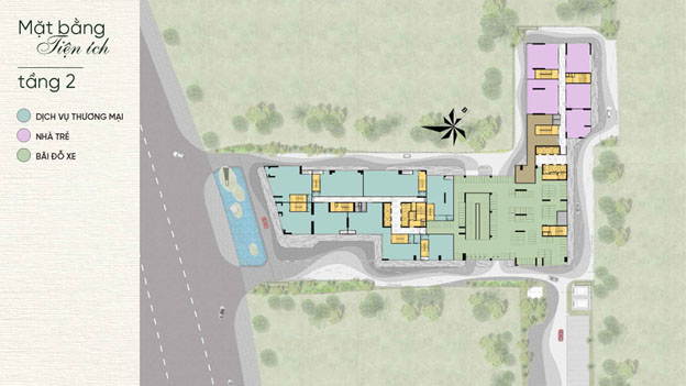 Mặt bằng tiện ích tầng 2