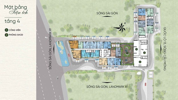 Mặt bằng tiện ích tầng 4