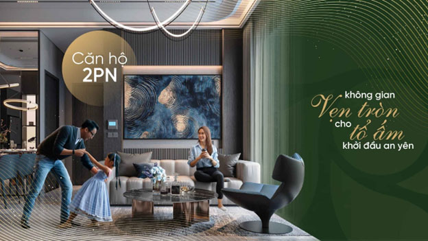 Căn hộ 2 phòng ngủ tại A&T Saigon Riverside