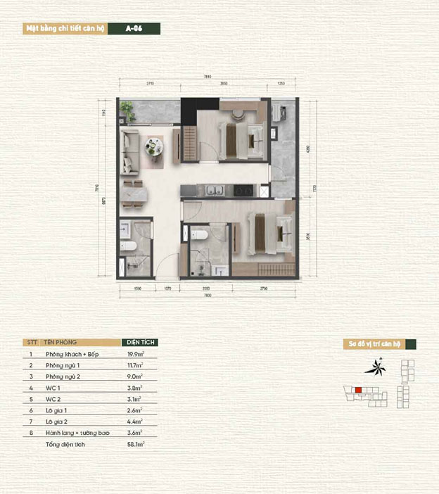 Mặt bằng chi tiết