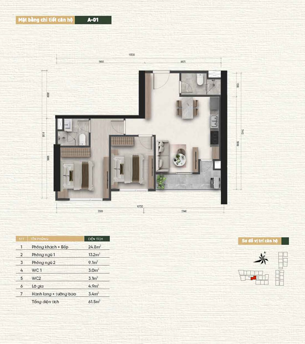 Mặt bằng chi tiết