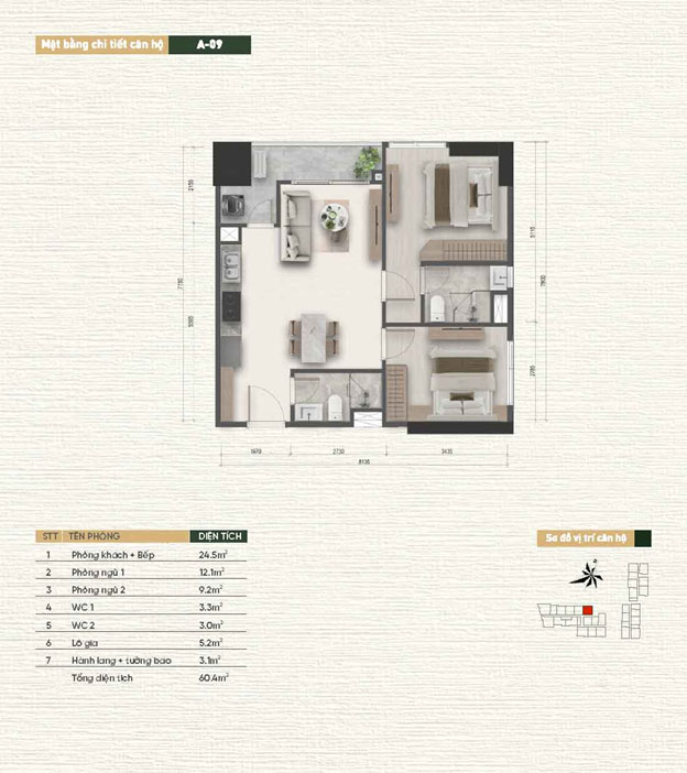 Mặt bằng chi tiết