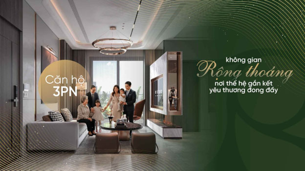 Căn hộ 3 phòng ngủ tại A&T Saigon Riverside